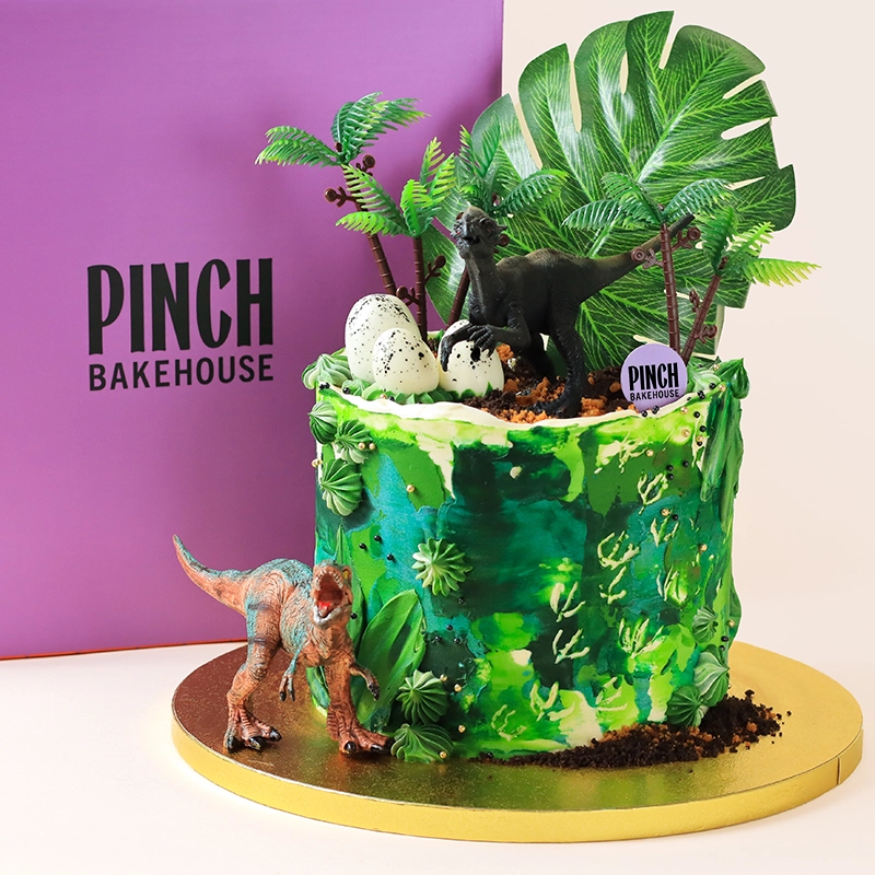 Foresty Dinosaur Birthday Cake