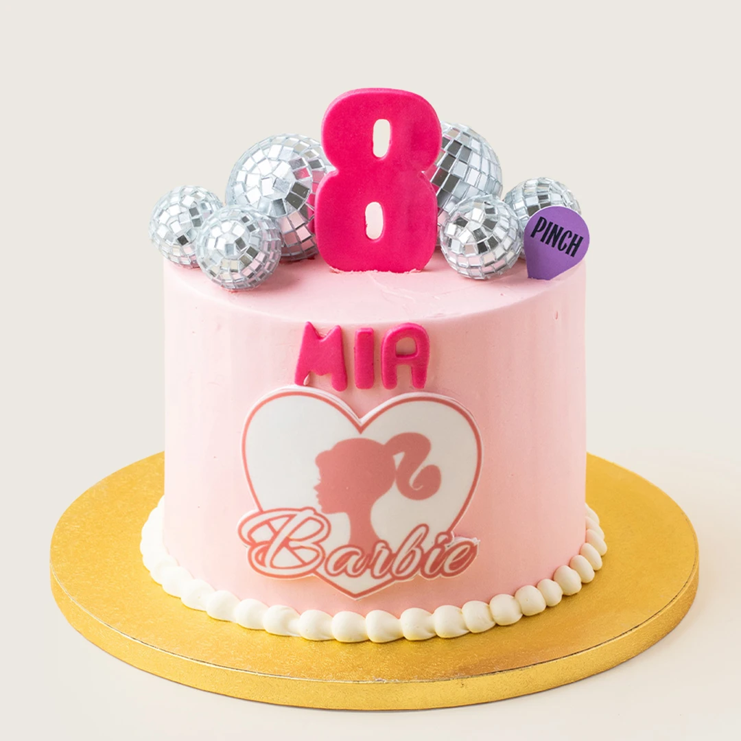 Barbie Disco Ball Cake