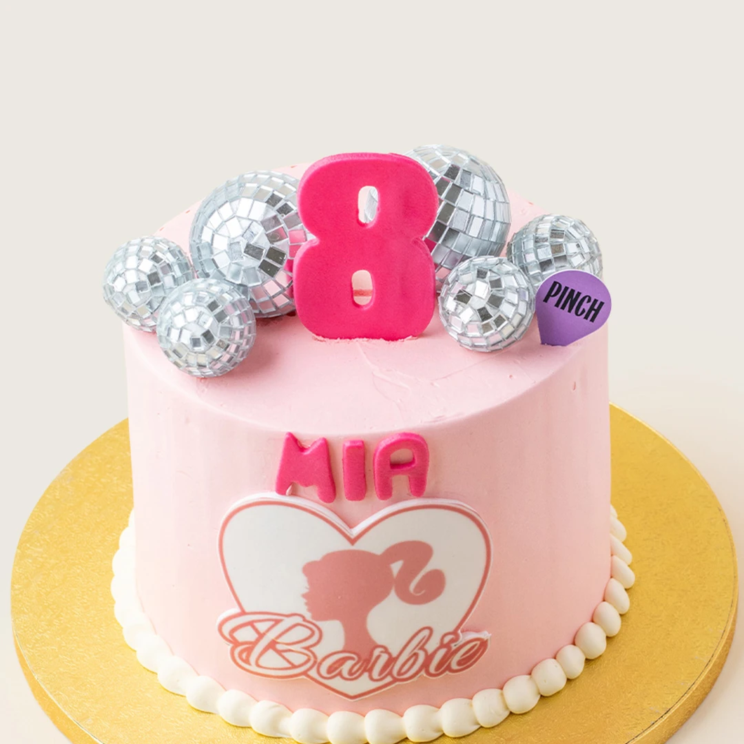 Barbie Disco Ball Cake
