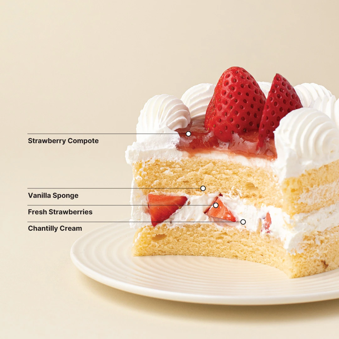 Strawberry Fields Cake (4" Inches)
