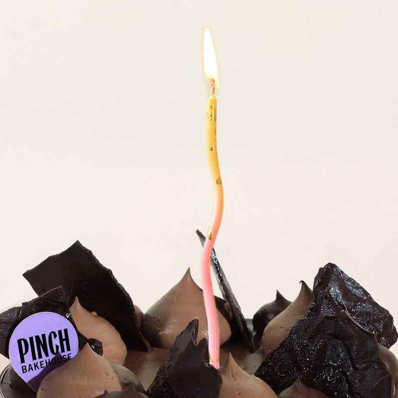 Pink Wavy Candle