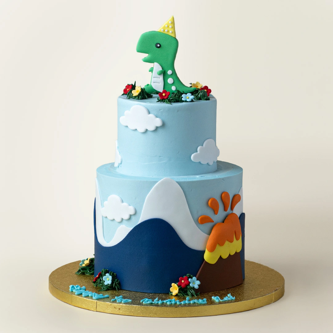 Cute Pastel Dinosaur Cake