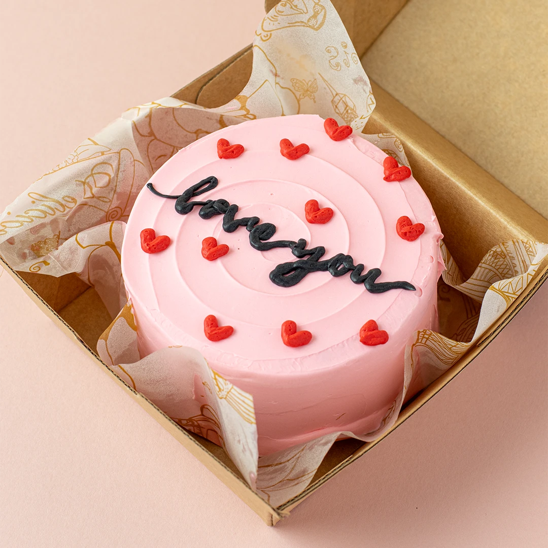 Pink Sweetheart Bento Cake (4" Inches)